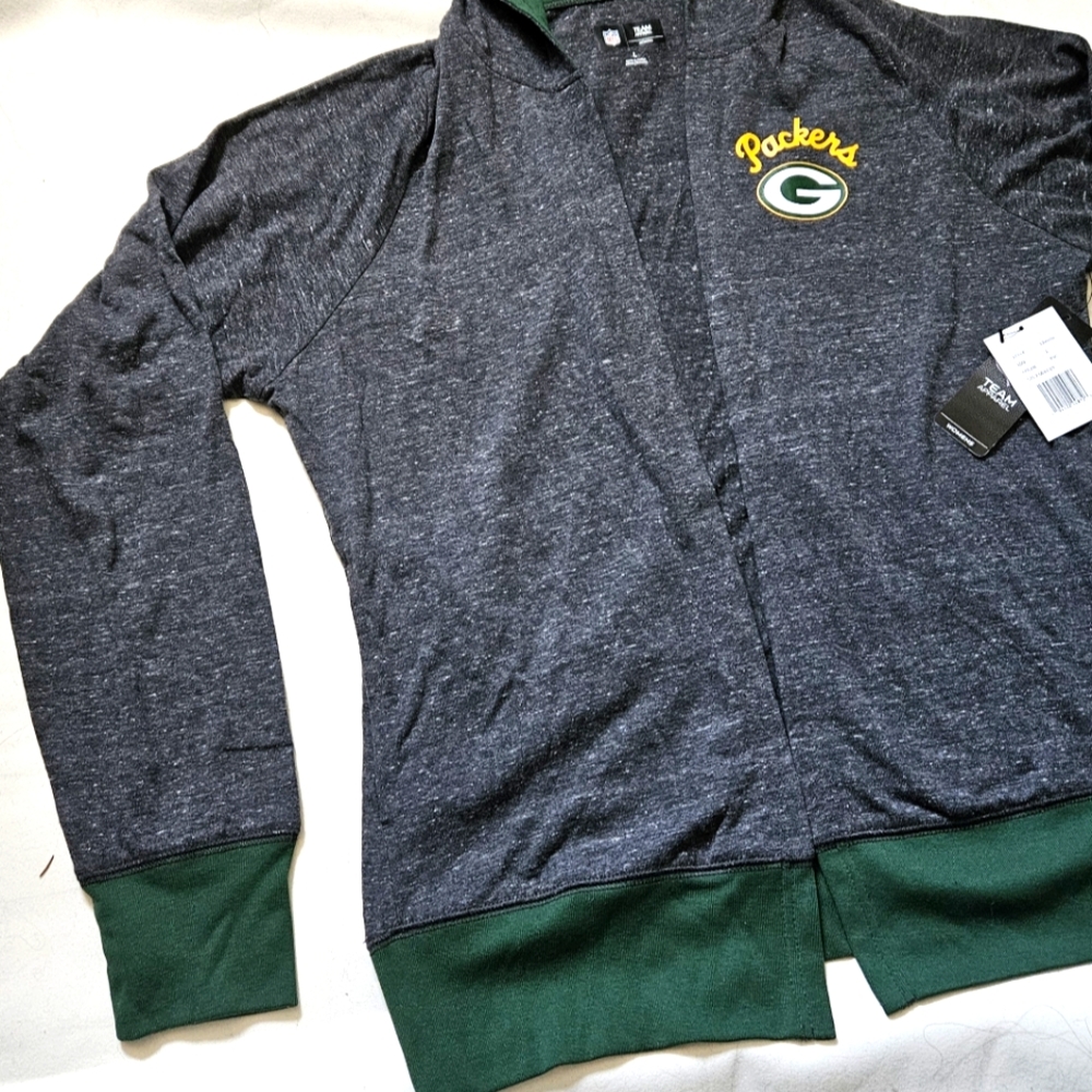 NWT! Green Bay Packers G-III 4Her by Carl Banks Chalk Talk Hoodie Cardigan Large - Picture 6 of 11